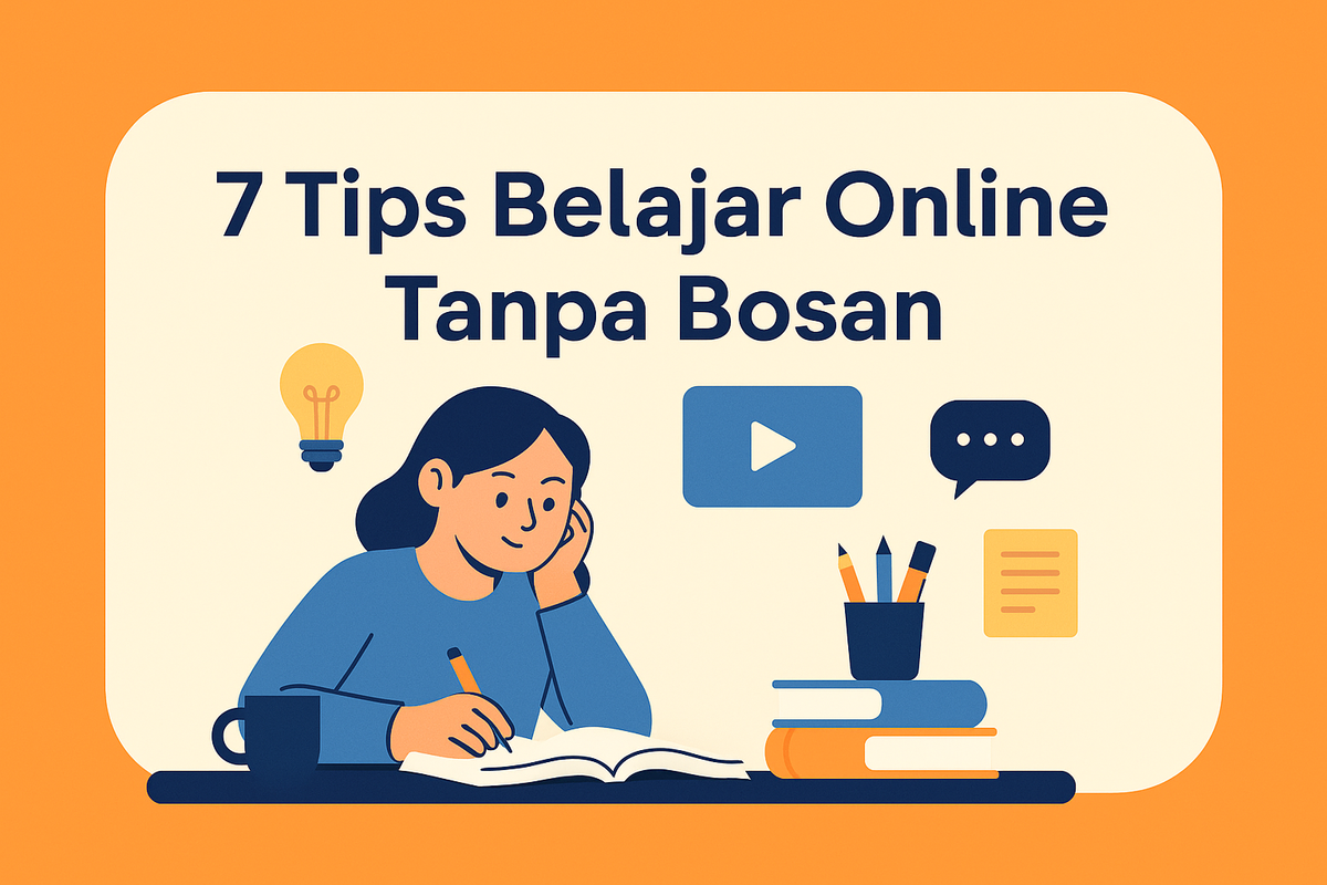 7 Tips Belajar Online Tanpa Bosan