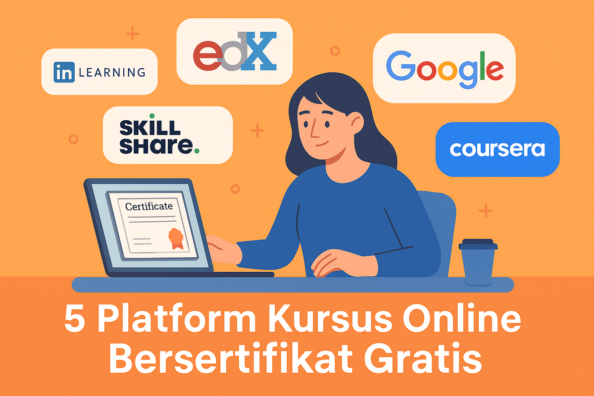 5 Platform Kursus Online Terbaik Bersertifikat